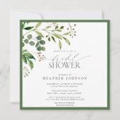 Elegant Olive Green Waterverf Vrijgezellenfeest Kaart (Voorkant)