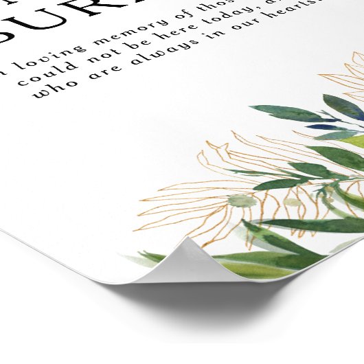 Elegant Olive Greenery Deze kandle brandt rond Poster (Hoek)