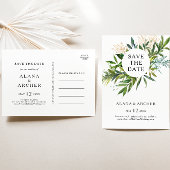 Elegant Olive Greenery Save the Date Briefkaart