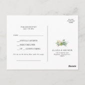Elegant Olive Greenery Song Aanvraag RSVP Briefkaa Briefkaart (Achterkant)
