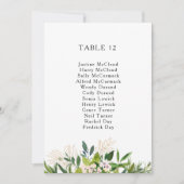 Elegant Olive Greenery Table Number Seating Chart (Voorkant)