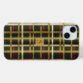 Elegant Olive Groen en Goud Klassiek Plaid Case-Mate iPhone Case (Achterkant (horizontaal))