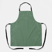 Elegant Olive leaf monogram apron Schort (Voorkant)