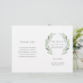 Elegant Olive Leaf Wreath Folded Wedding Program (Staand voorkant)
