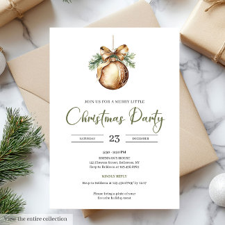 Elegant Olive Nordic Natural Palette Modern Xmas Kaart