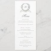 Elegant Olive Oak Botanische krans Menu (Voorkant)