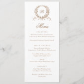  Elegant Olive Oak Botanische krans Menu (Voorkant)
