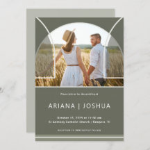 Elegant Olive Photo Arch Wedding