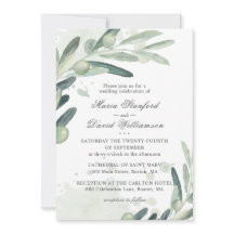 Elegant Olive Sprig Branch Greenery Wedding