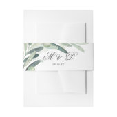 Elegant Olive Sprig Branch Greenery Wedding Uitnodigingen Wikkel (Voorkant Voorbeeld)