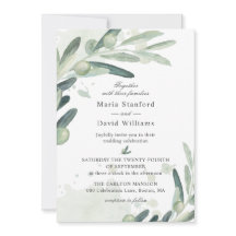 Elegant Olive Sprig Branch Wedding