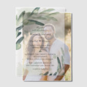 Elegant Olive Sprig Branch Wedding Vellum Uitnodigingen (Offset (Koppel))