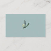 Elegant Olive Sprig Greenery Wedding Details Informatiekaartje (Achterkant)