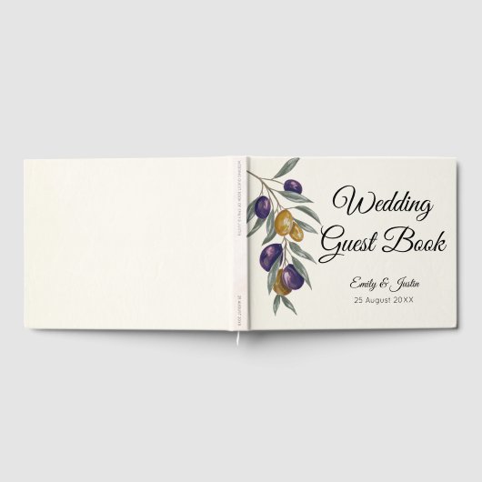 Elegant Olive Wedding Gastenboek (Volledig)