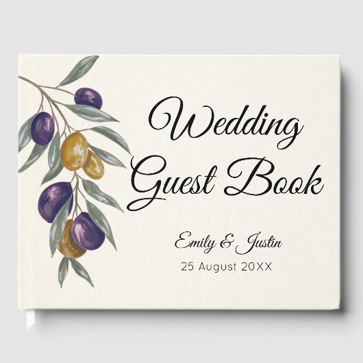 Elegant Olive Wedding  Gastenboek (Voorkant)