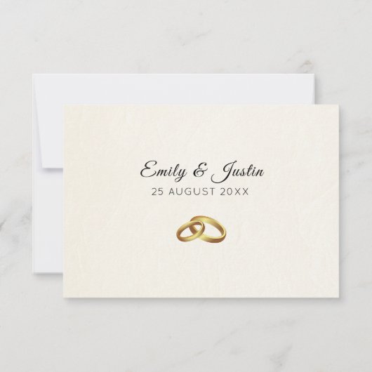 Elegant Olive Wedding Registry Enclosure Kaart (Achterkant)