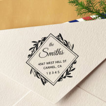 Elegant Olive Wreater Return Address