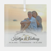 Elegant om het even welk Jubileum het Manuscript v Glas Ornament (Voorkant)