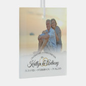 Elegant om het even welk Jubileum het Manuscript v Glas Ornament (Voorkant Rechts)