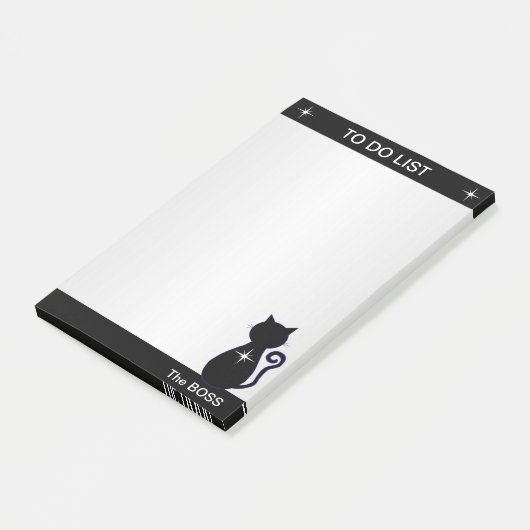 Elegant om lijst en zwart kat te doen Silhouette Post-it® Notes (Schuin)