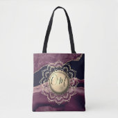 Elegant OM Mandala Marble Canvas tas (Voorkant)