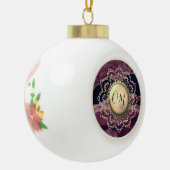 Elegant OM Mandala Marble Ceramic Ball Christma Keramische Bal Ornament (Links)