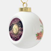 Elegant OM Mandala Marble Ceramic Ball Christma Keramische Bal Ornament (Rechts)