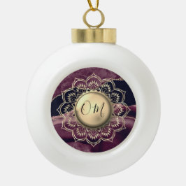 Elegant OM Mandala Marble Ceramic Ball Christma Keramische Bal Ornament