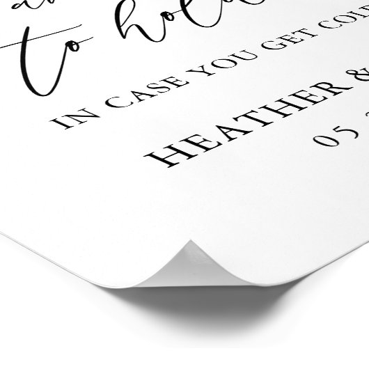 Elegant om weddenschappen te hebben en te houden poster (Hoek)