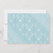 Elegant Ombre Bloemen Blauw Baby shower Uitnodigin Kaart (Achterkant)