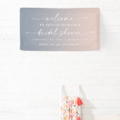 Elegant Ombre Blue & Pink Vrijgezellenfeest Welkom Spandoek (Insitu)