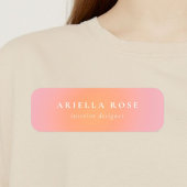 Elegant Ombre Blush Roze Minimalist Professional Naamplaatje