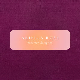 Elegant Ombre Blush Roze Minimalist Professional Naamplaatje