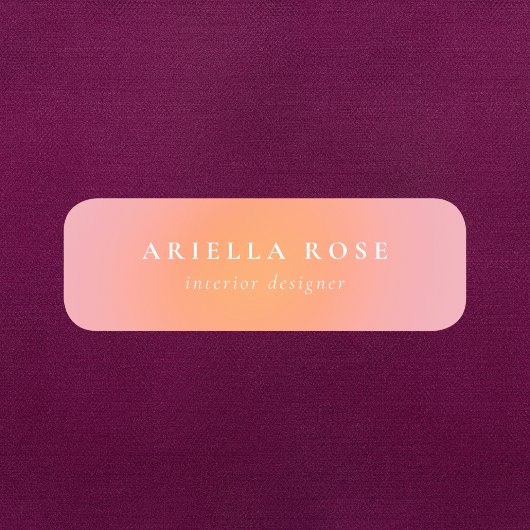 Elegant Ombre Blush Roze Minimalist Professional Naamplaatje