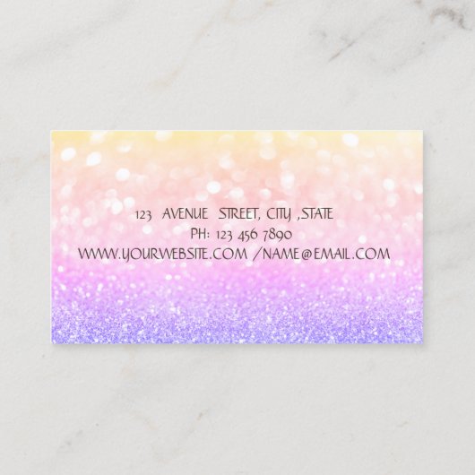 Elegant Ombre Bokeh Gold Tree Yoga Instructor Visitekaartje (Achterkant)