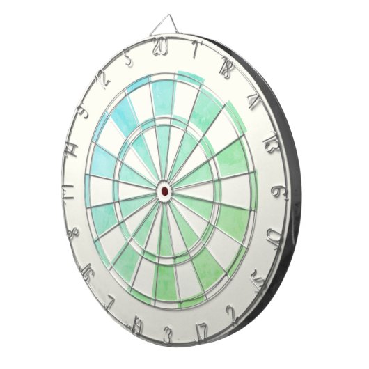 Elegant Ombre Dartboard with White Border Dartbord (Voorkant Rechts)
