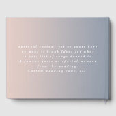 Elegant Ombre Dusty Blue & Light Pink Wedding Gastenboek (Achterkant)