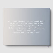 Elegant Ombre Dusty Blue & Off-White Wedding Gastenboek (Achterkant)