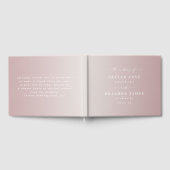 Elegant Ombre Dusty Mauve & Off-White Wedding Gastenboek (Volledig)
