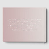 Elegant Ombre Dusty Mauve & Off-White Wedding Gastenboek (Achterkant)