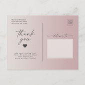 Elegant Ombre Dusty Mauve Wedding Photo Overlay Briefkaart (Achterkant)