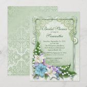 Elegant Ombre Floral Bridal Shower Kaart (Voorkant / Achterkant)