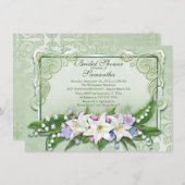 Elegant Ombre Floral Bridal Shower Kaart (Voorkant / Achterkant)