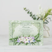 Elegant Ombre Floral Bridal Shower Kaart (Staand voorkant)