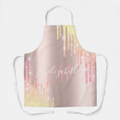Elegant Ombre Glitter druppelt Monogram Schort (Voorkant)