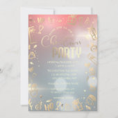 Elegant Ombre Gold Company Kerstparty Kaart (Voorkant)