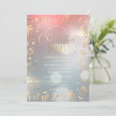 Elegant Ombre Gold Company Kerstparty Kaart (Staand voorkant)