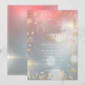 Elegant Ombre Gold Company Kerstparty Kaart (Voorkant / Achterkant)