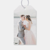 Elegant Ombre Green & Blush Pink Weddenschap Harte Cadeaulabel (Achterkant)