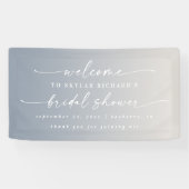 Elegant Ombre Ivory & Blue Vrijgezellenfeest Welko Spandoek (Horizontaal)